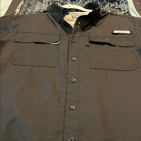HABIT Men's Casual Button Down Shirt - Black - Picture 9 of 9
